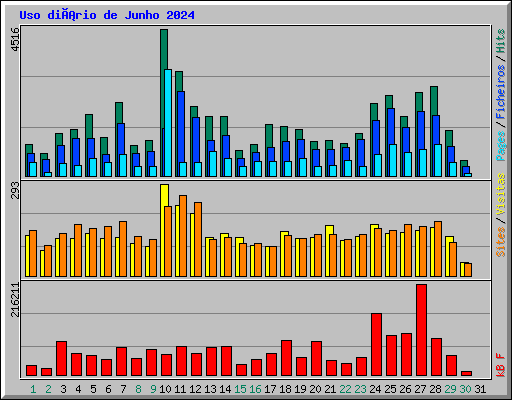 Uso diário de Junho 2024