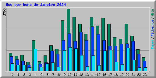 Uso por hora de Janeiro 2024