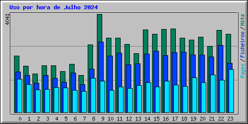 Uso por hora de Julho 2024