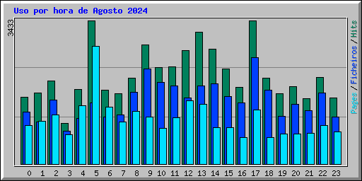 Uso por hora de Agosto 2024